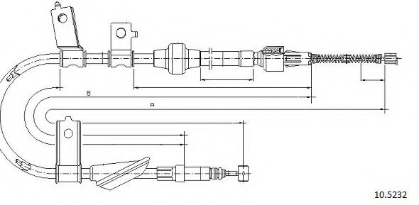 CABOR 10.5232 Cable, parking brake